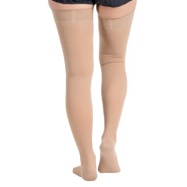 Bas antiglisse de compression médicale pieds fermés (Beige) C3 – Image 3