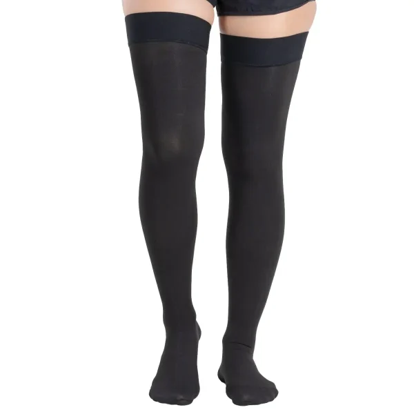 Bas antiglisse de compression médicale pieds fermés (Noir) C3 – Image 3